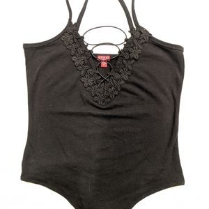 NWOT Guess Lace Up Bodysuit SZ M